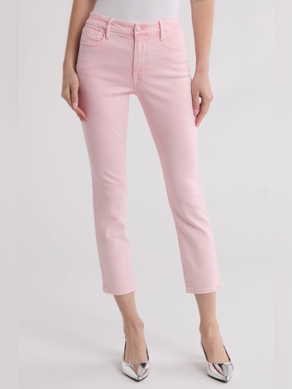 Women’s Good American GOOD LEGS CIGARETTE JEANS Light Pink